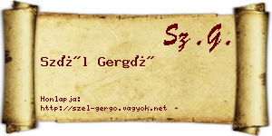 Szél Gergő névjegykártya