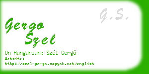 gergo szel business card